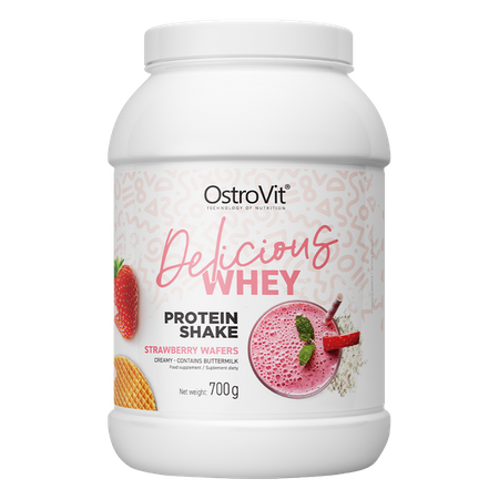 OstroVit Delicious WHEY 700 g strawberry wafers